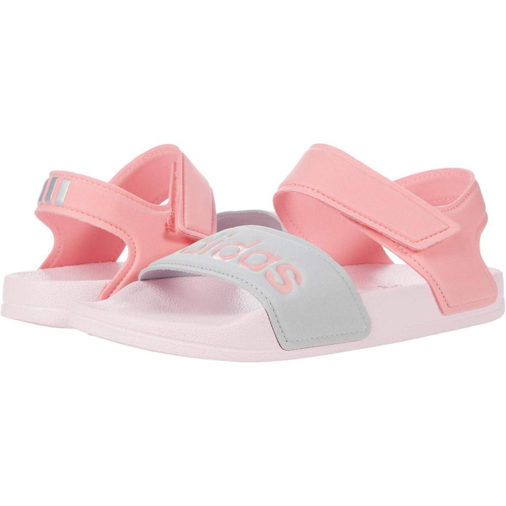 image:imageadidas unisexchild Adilette SandalClear PinkSuper PopSilver Metallic