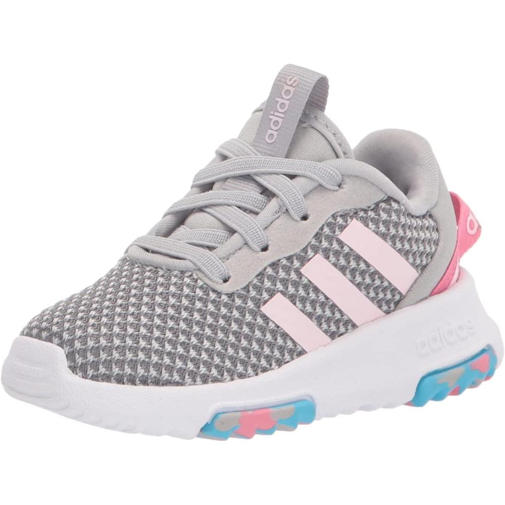 image:imageAdidas UnisexChild Tensaur RunRunning ShoeGreyClear PinkRose Tone
