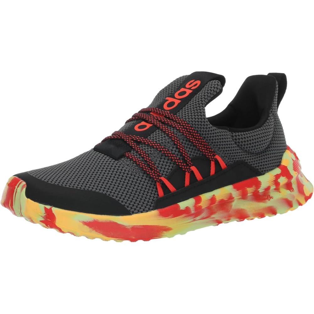 image:imageadidas Boys Lite Racer Adapt 50 Slip On SneakersGreyBlackBright Red