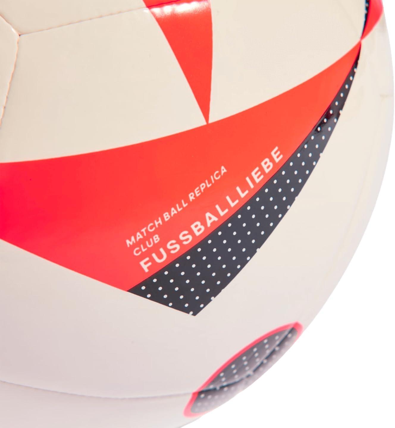 image:imageAdidas EURO24 Club Soccer BallWhiteSolar RedBlack