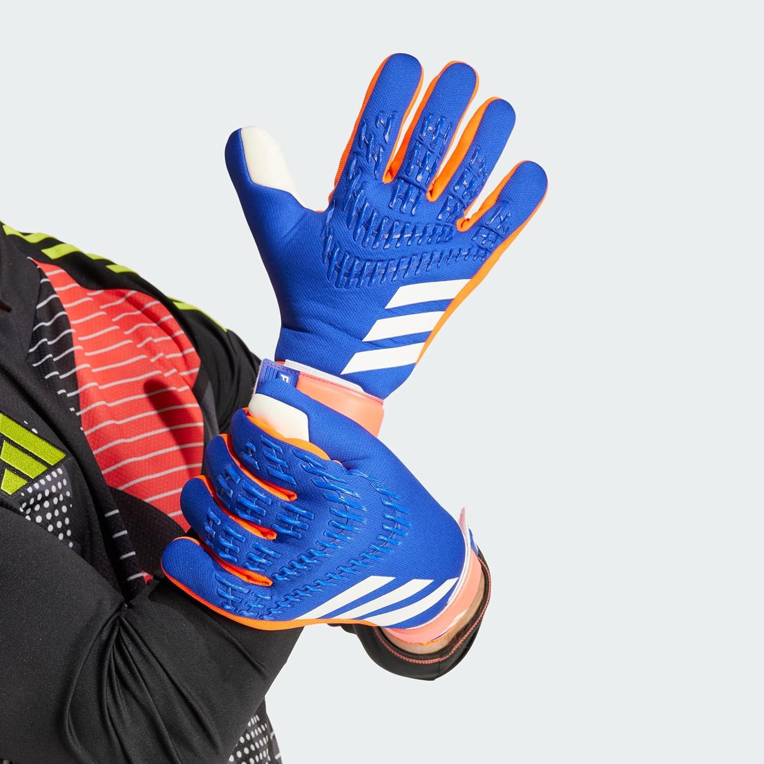 image:imageAdidas Predator League Goalie GlovesLucid BlueSolar RedWhite