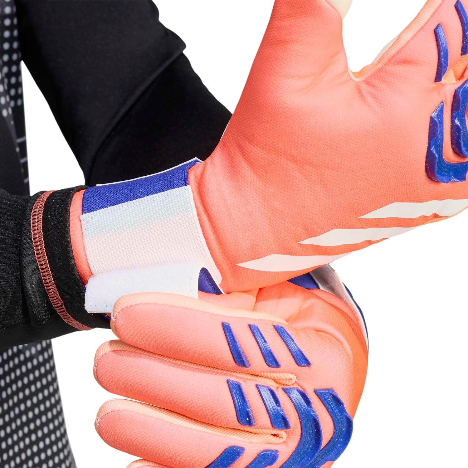 image:imageAdidas Predator League Goalie GlovesSignal CoralWhiteLucid Blue