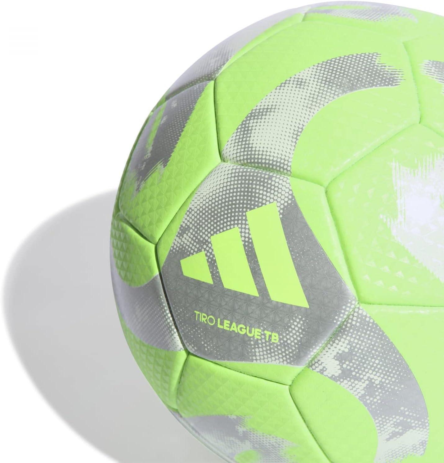 image:imageAdidas Tiro League Thermally Bonded BallSolar GreenSilver MetWhite