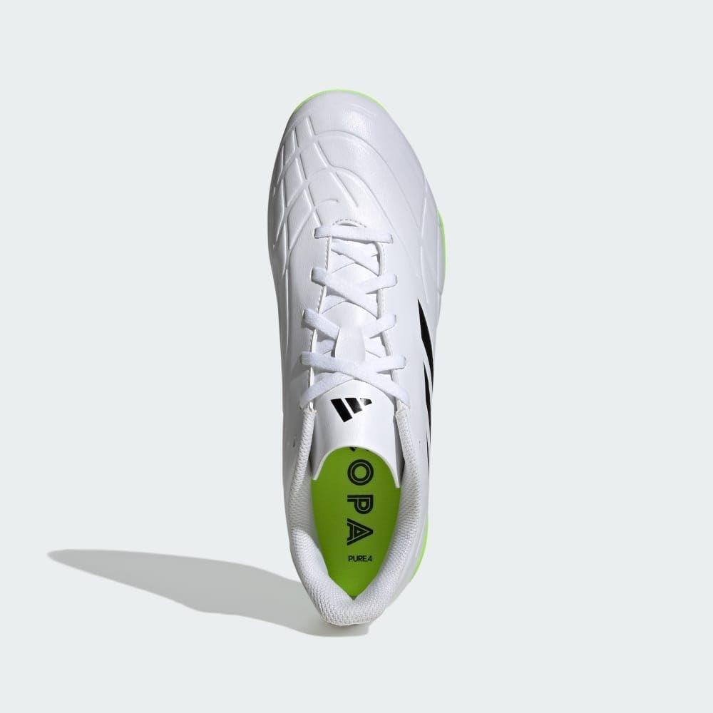 image:imageAdidas UnisexAdult Copa Sense4 IndoorSoccer ShoeWhiteCore BlackLucid Lemon