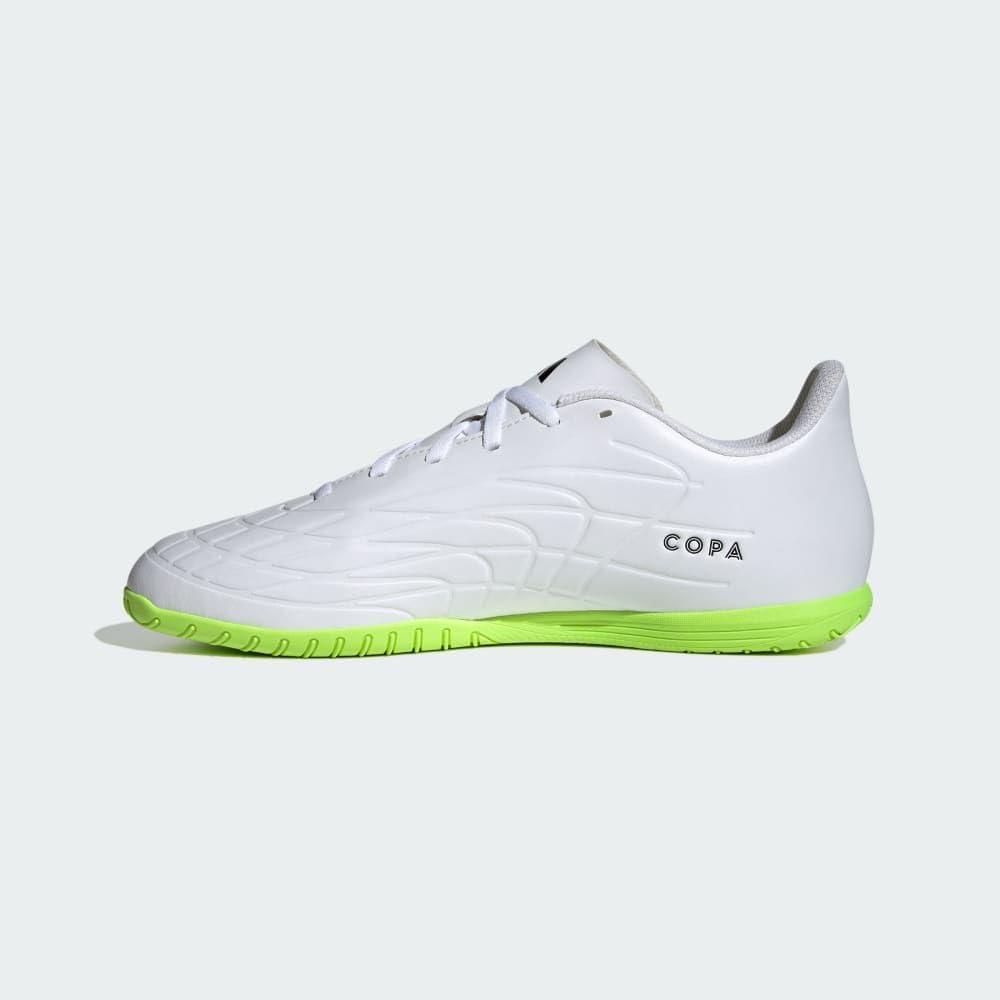image:imageAdidas UnisexAdult Copa Sense4 IndoorSoccer ShoeWhiteCore BlackLucid Lemon