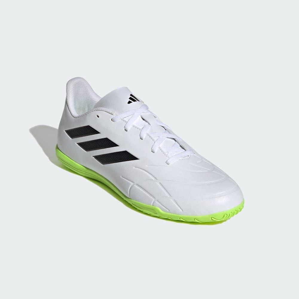image:imageAdidas UnisexAdult Copa Sense4 IndoorSoccer ShoeWhiteCore BlackLucid Lemon