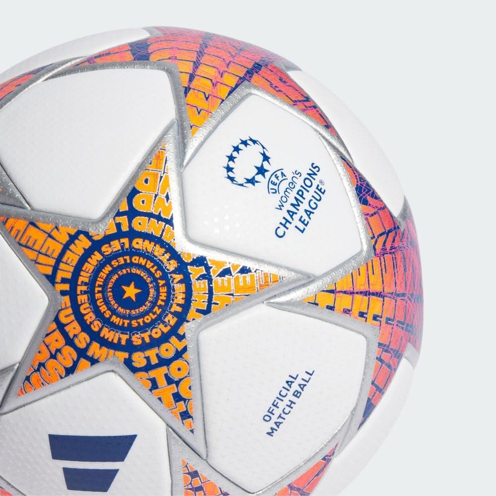image:imageadidas Womens UCL Pro Soccer Ball Official Match Ball with Seamless Surface FIFA Quality Pro Certified UWCL Pro 2324 Group Stage Ball WhiteSilver MetallicShock PinkShock Purple