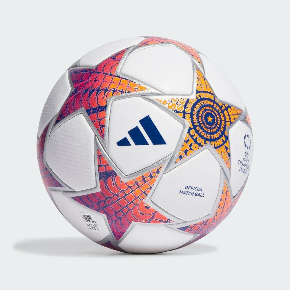 image:imageadidas Womens UCL Pro Soccer Ball Official Match Ball with Seamless Surface FIFA Quality Pro Certified UWCL Pro 2324 Group Stage Ball WhiteSilver MetallicShock PinkShock Purple