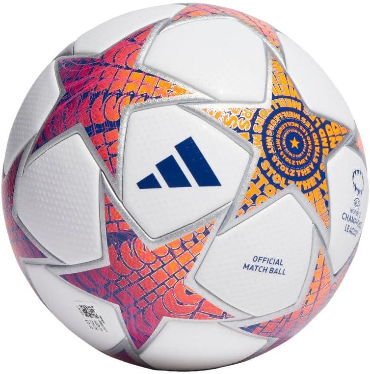 image:imageadidas Womens UCL Pro Soccer Ball Official Match Ball with Seamless Surface FIFA Quality Pro Certified UWCL Pro 2324 Group Stage Ball WhiteSilver MetallicShock PinkShock Purple