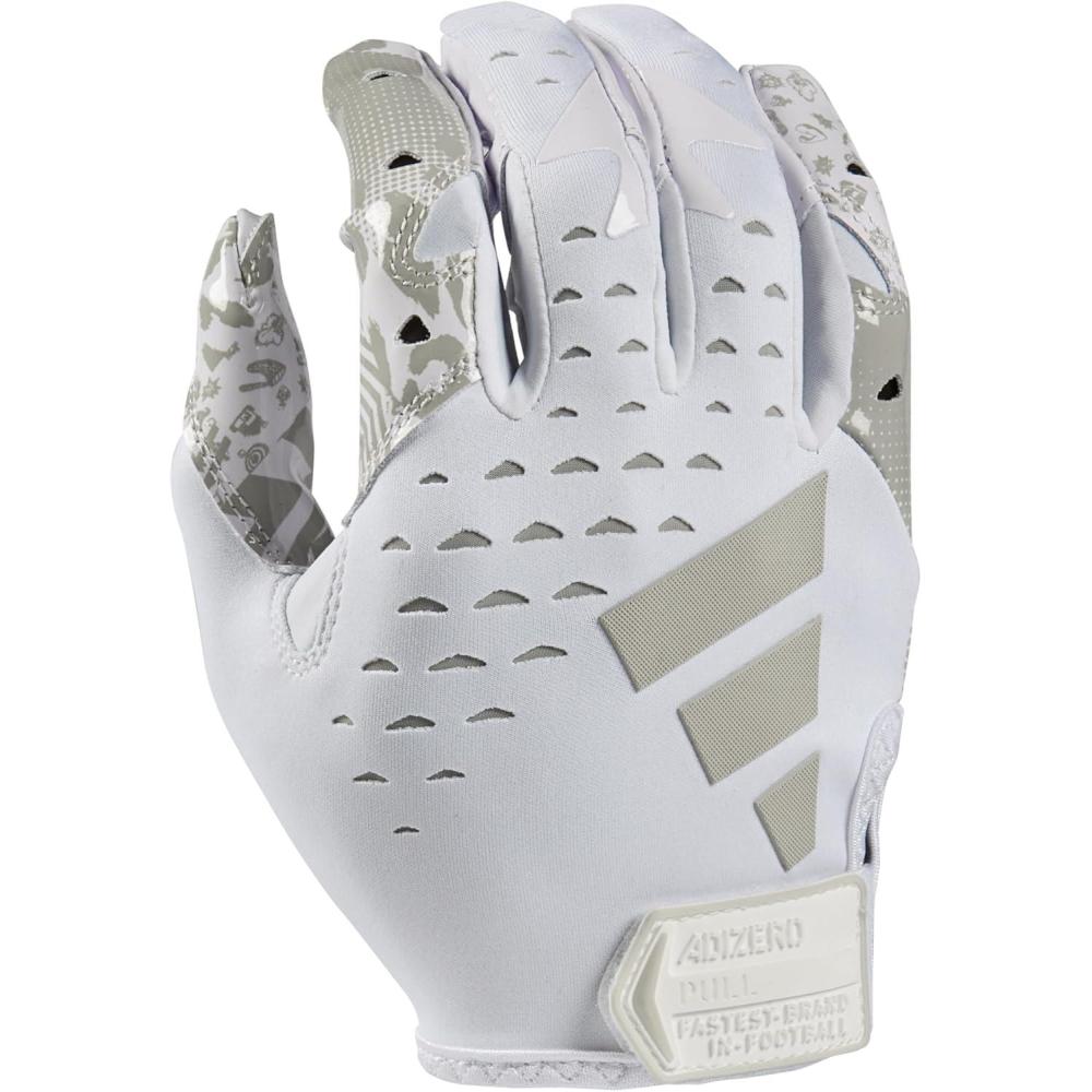 image:imageAdidas Adizero 13 Football Receiver GlovesWhiteSilver