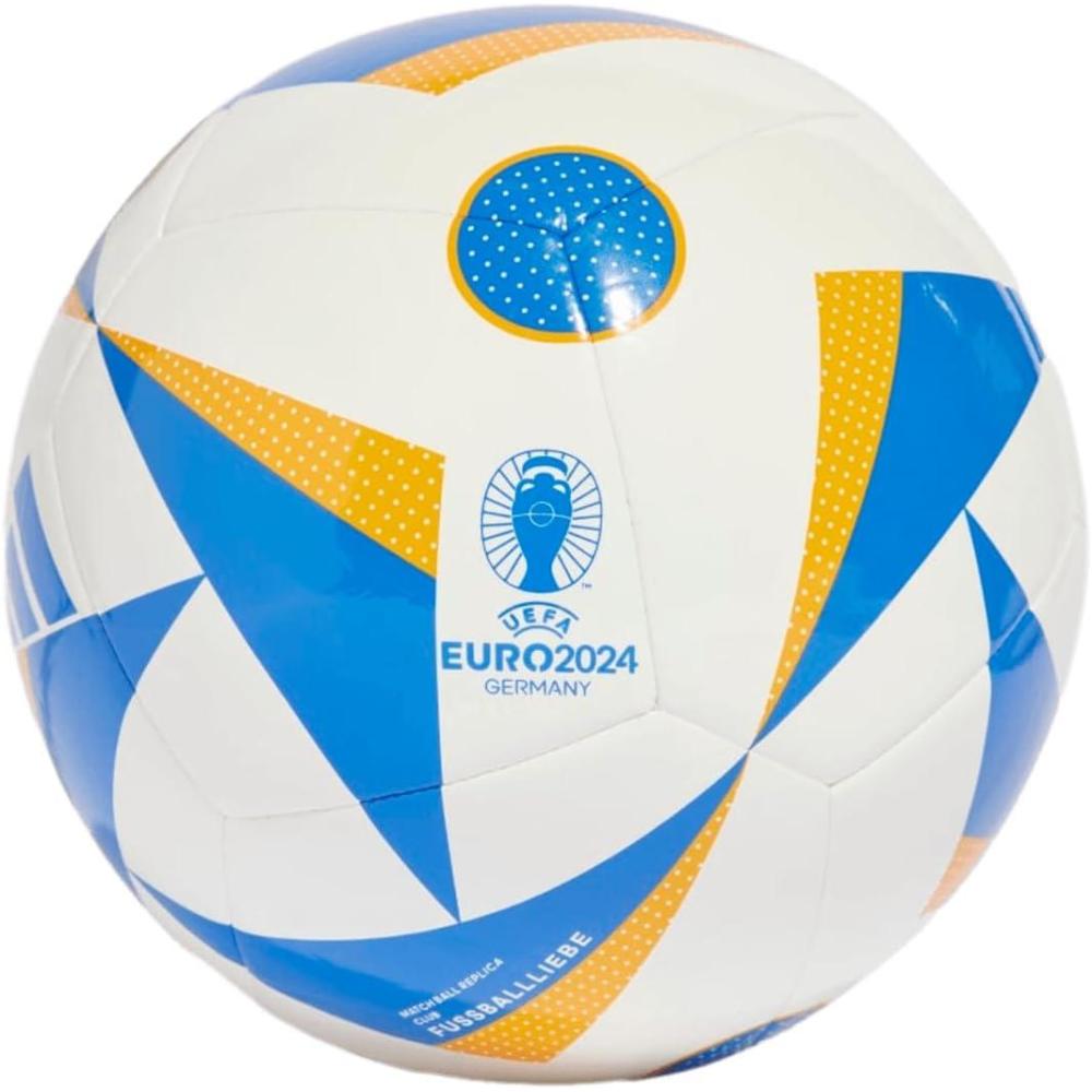 image:imageAdidas EURO24 Club Soccer BallWhiteGlory BlueLucky Orange