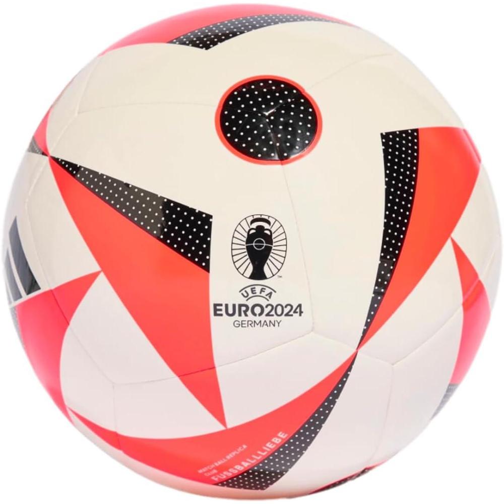 image:imageAdidas EURO24 Club Soccer BallWhiteSolar RedBlack