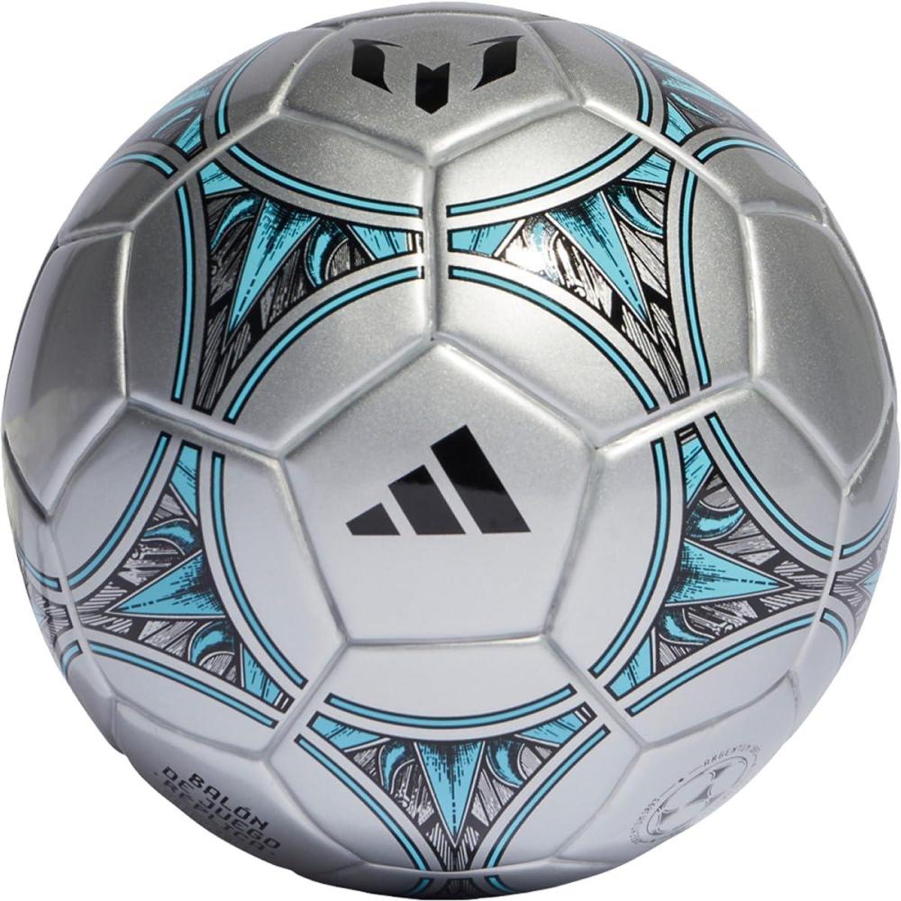 image:imageAdidas Messi Mini Soccer BallSilver MetallicBlackBliss Blue