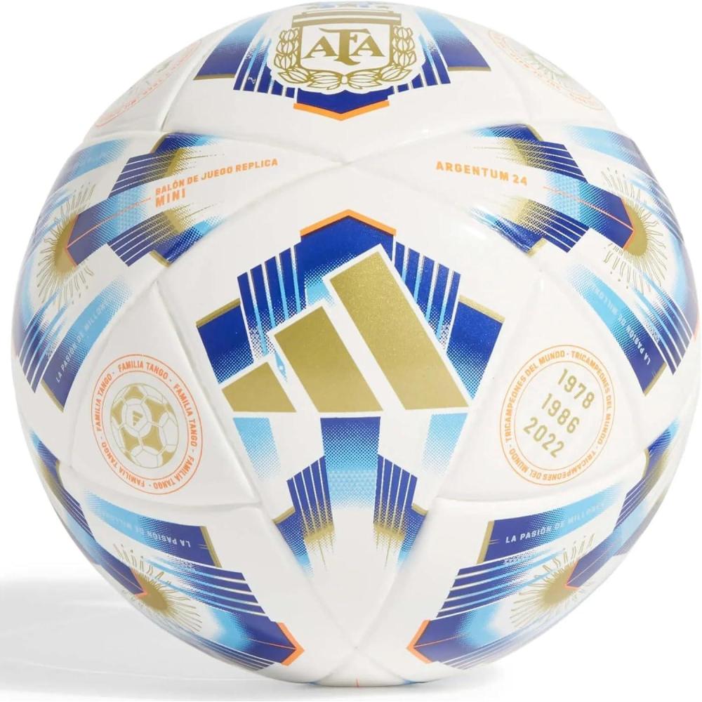 image:imageAdidas Mini Soccer BallWhitePantoneLucid BlueGold Metallic