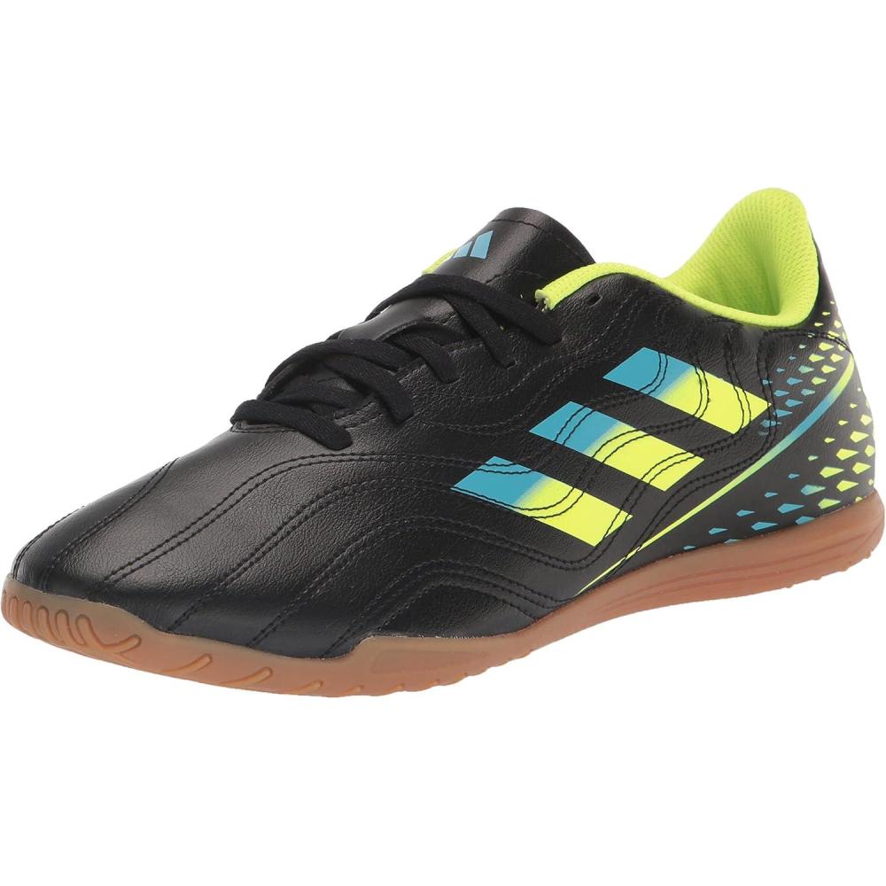 image:imageAdidas UnisexAdult Copa Sense4 IndoorSoccer ShoeBlackBright CyanTeam Solar Yellow