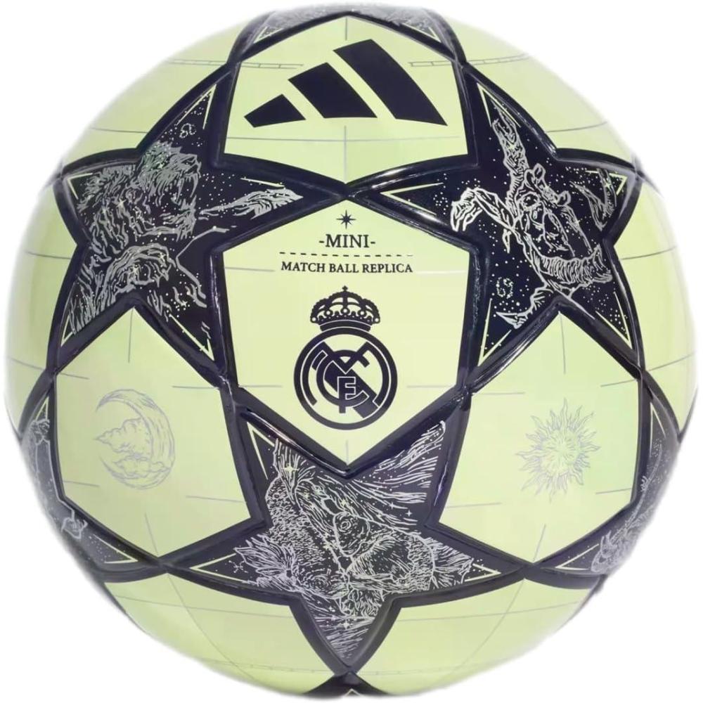 image:imageAdidas UnisexAdult Real Madrid Mini Soccer Ball Almost LimeSilver MetallicNoble Ink 1