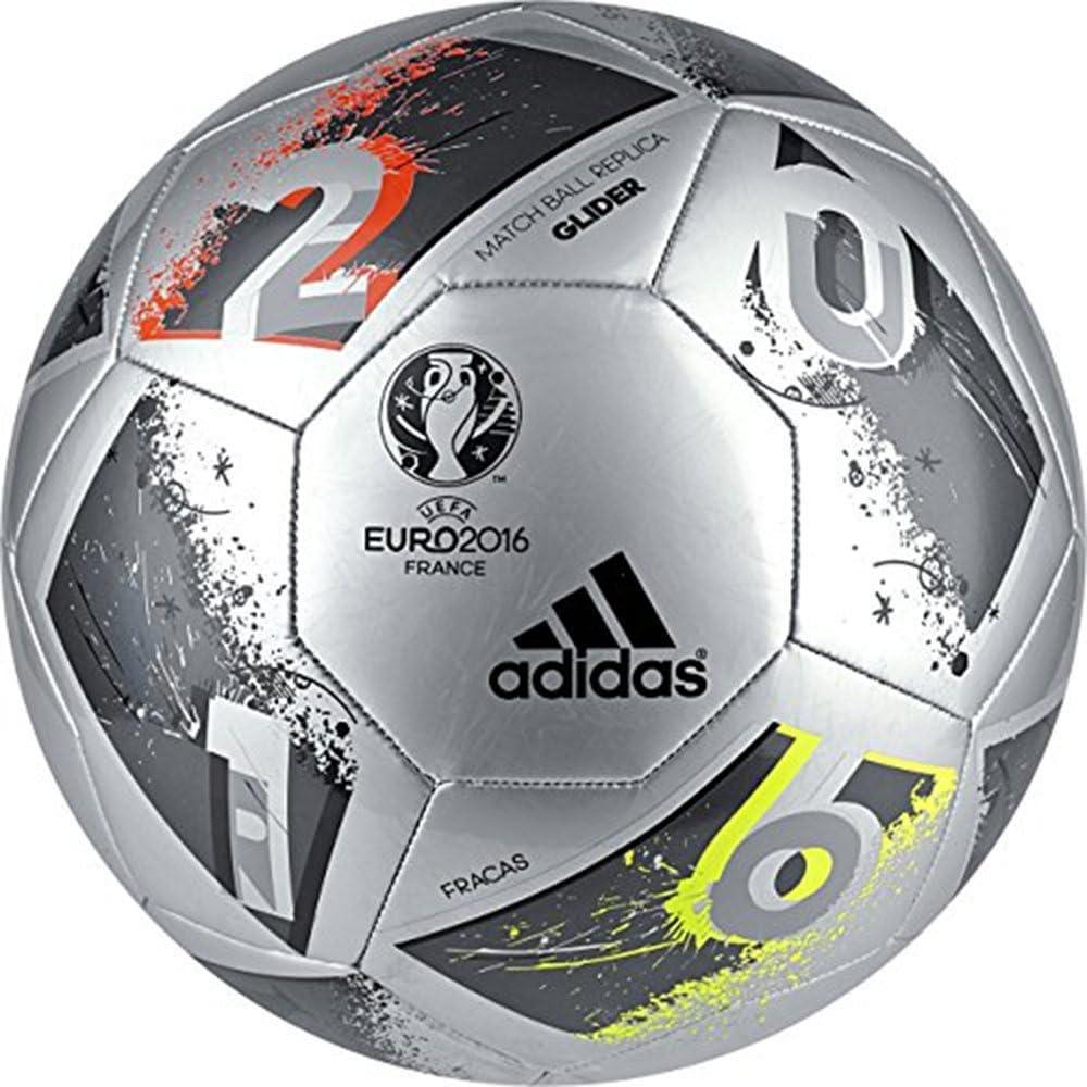 image:imageadidas Mens Euro 16 Glider Soccer BallSilver Metallic GreyNight MetallicMatte SilverDark Grey