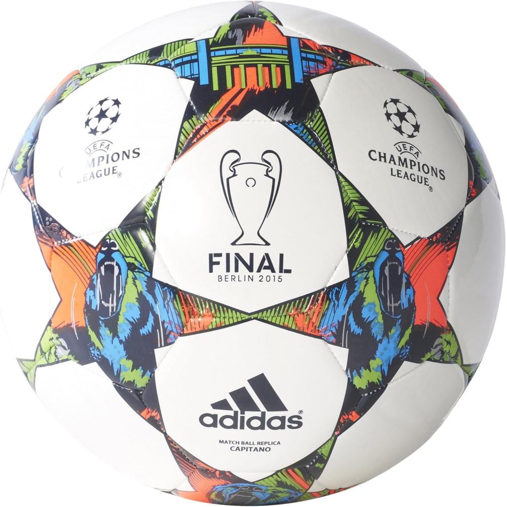 image:imageadidas Performance Finale Berlin Capitano Soccer Ball2015 WhiteSolar BlueFlash Green