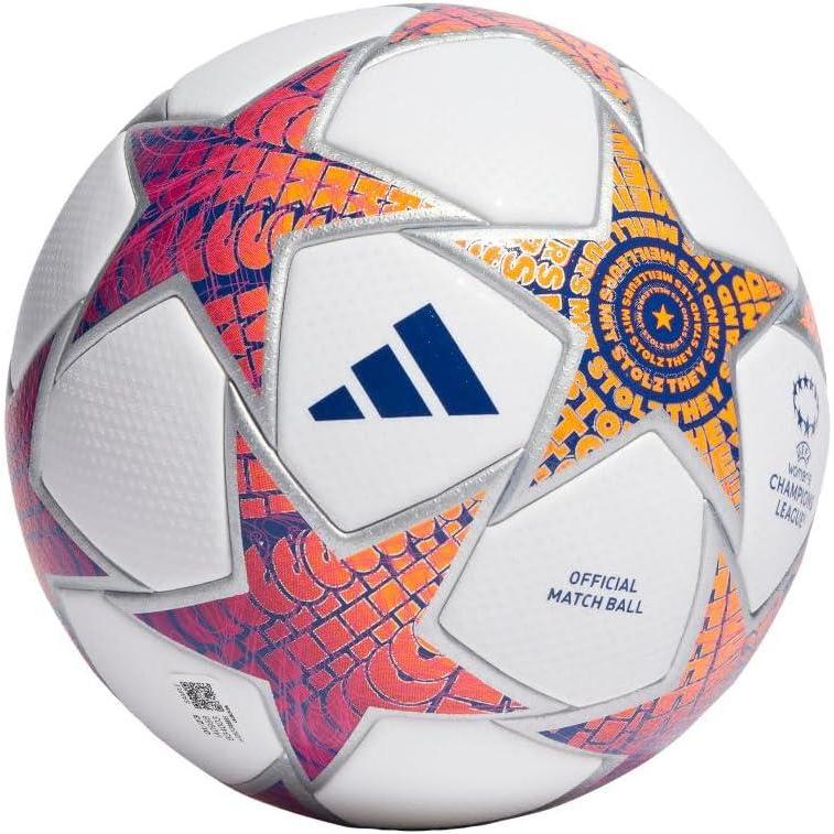 image:imageadidas Womens UCL Pro Soccer Ball Official Match Ball with Seamless Surface FIFA Quality Pro Certified UWCL Pro 2324 Group Stage Ball WhiteSilver MetallicShock PinkShock Purple