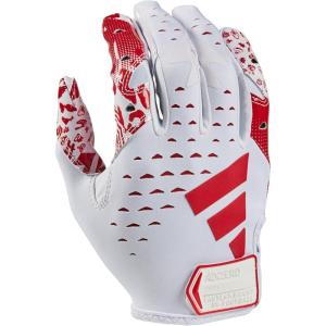 Adidas Adizero 13 Football Receiver Gloves(White/Red)