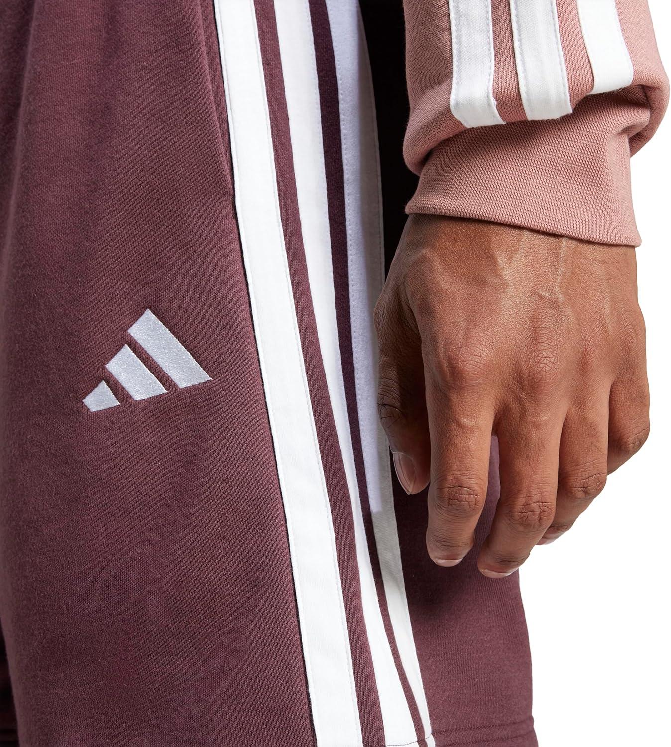 image:imageAdidas Mens Essentials 3Stripes French Terry 7inch ShortsAurora RubyWhite