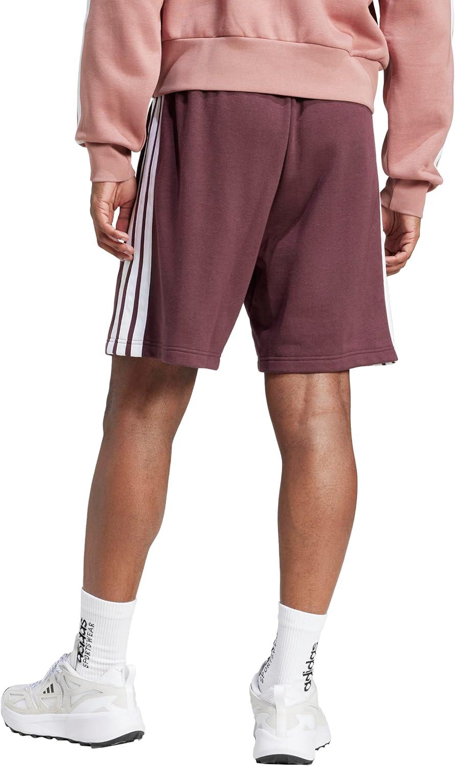 image:imageAdidas Mens Essentials 3Stripes French Terry 7inch ShortsAurora RubyWhite