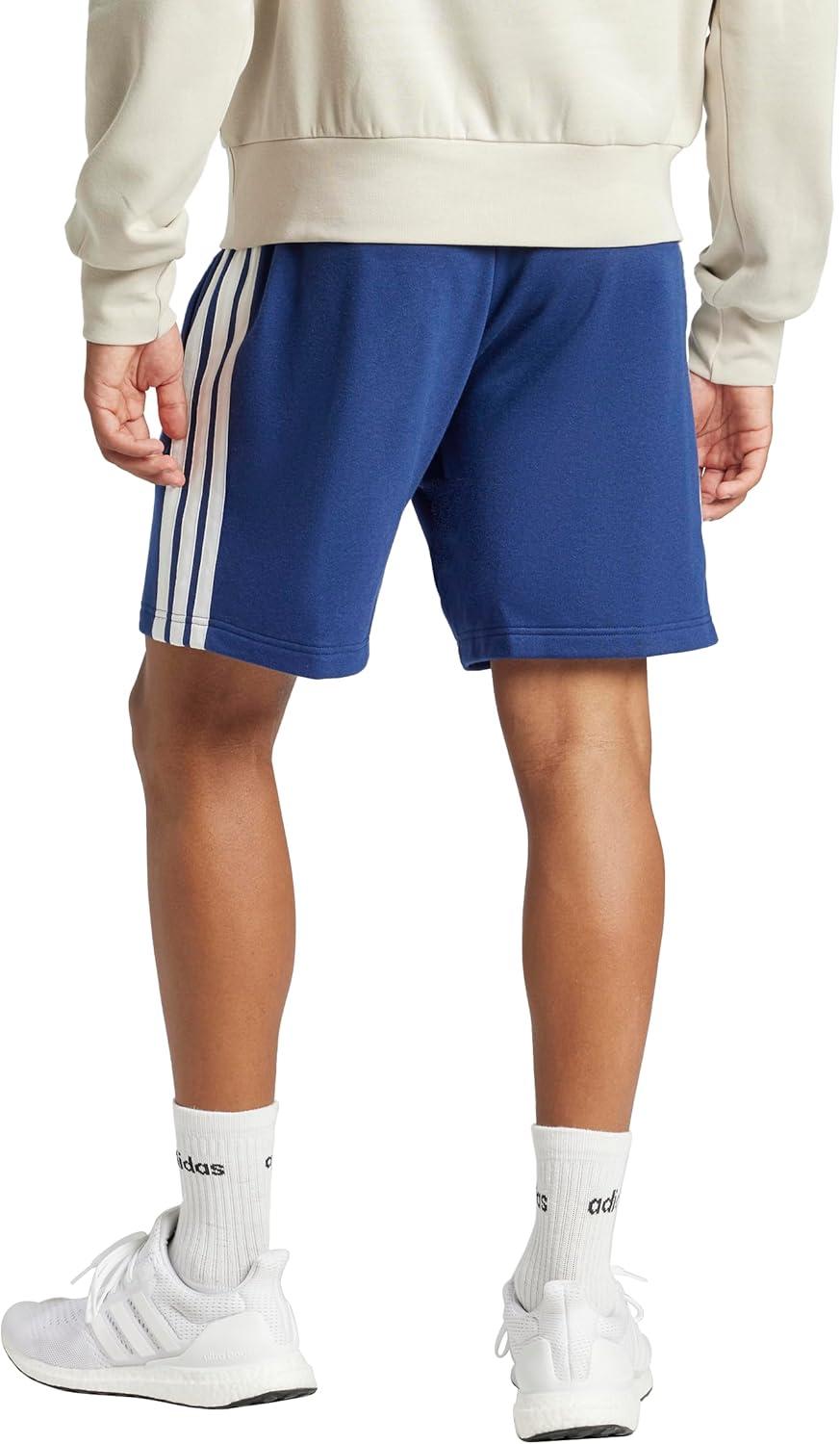 image:imageAdidas Mens Essentials 3Stripes French Terry 7inch ShortsDark BlueWhite
