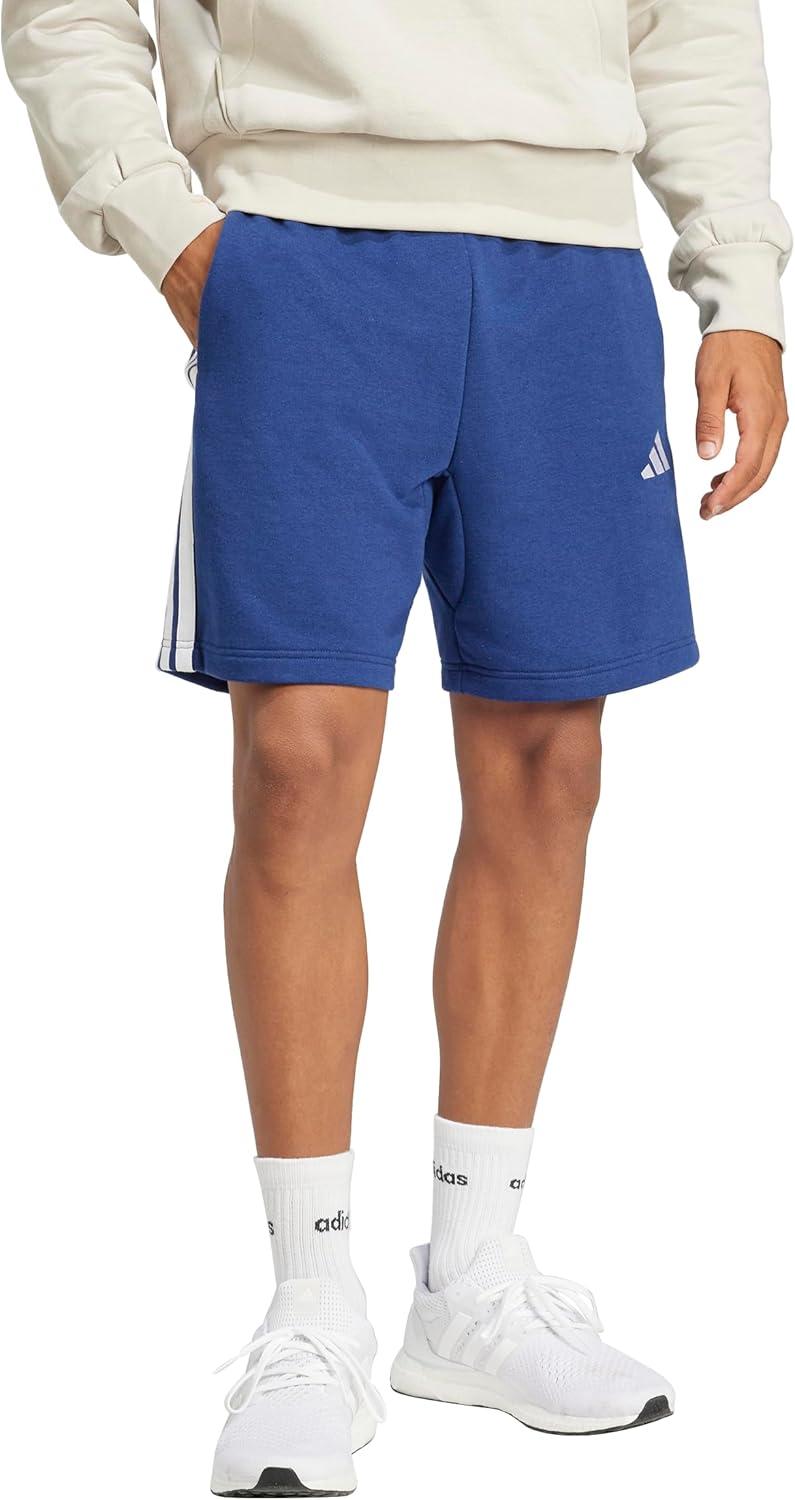 image:imageAdidas Mens Essentials 3Stripes French Terry 7inch ShortsDark BlueWhite