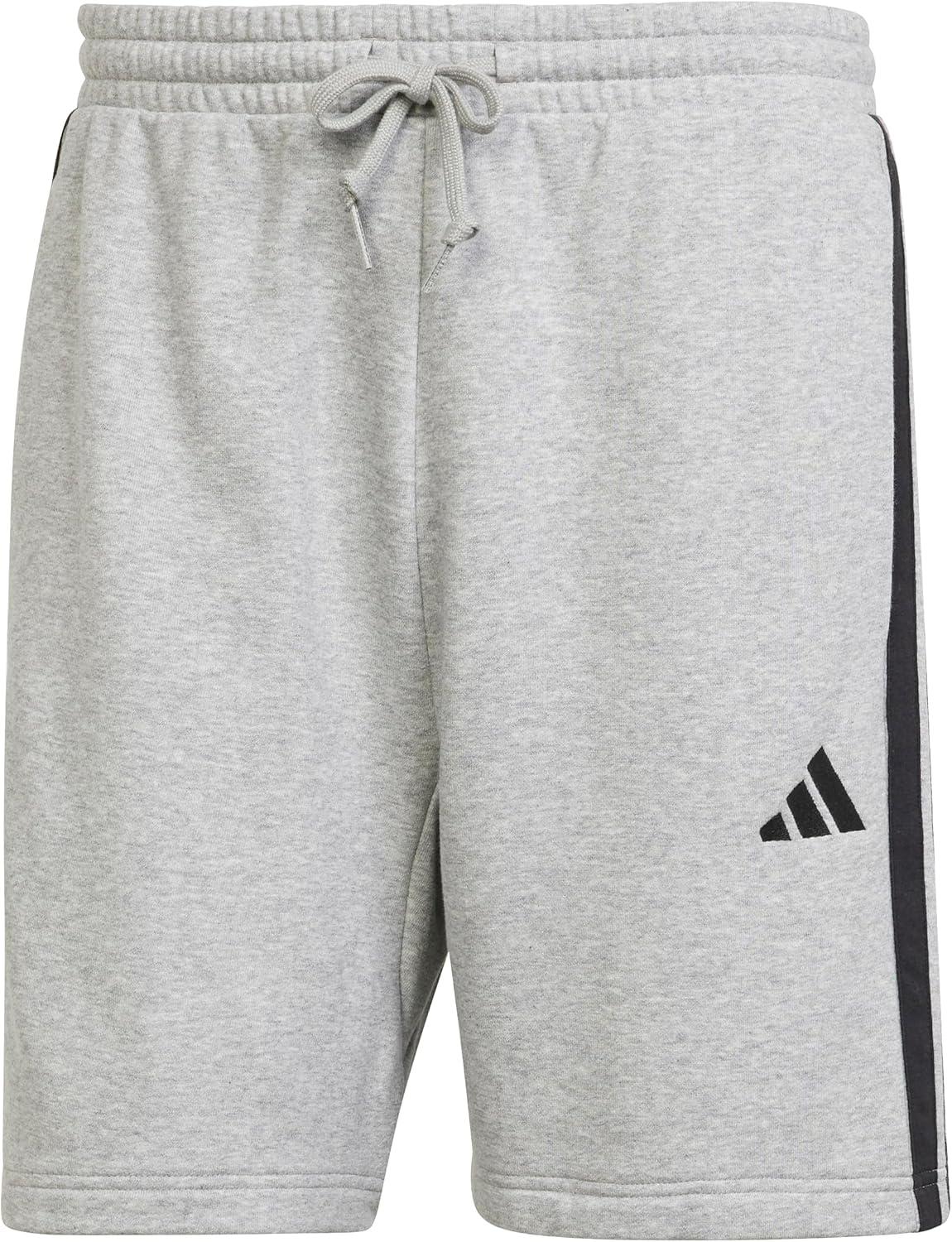 image:imageAdidas Mens Essentials 3Stripes French Terry 7inch ShortsMedium Grey HeatherBlack