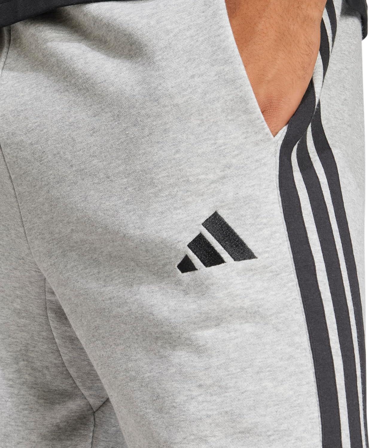 image:imageAdidas Mens Essentials 3Stripes French Terry 7inch ShortsMedium Grey HeatherBlack