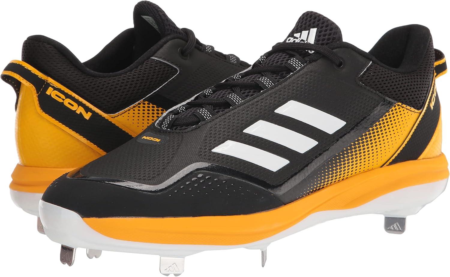 image:imageAdidas Mens Icon 7Baseball ShoeBlackWhiteTeam Collegiate Gold
