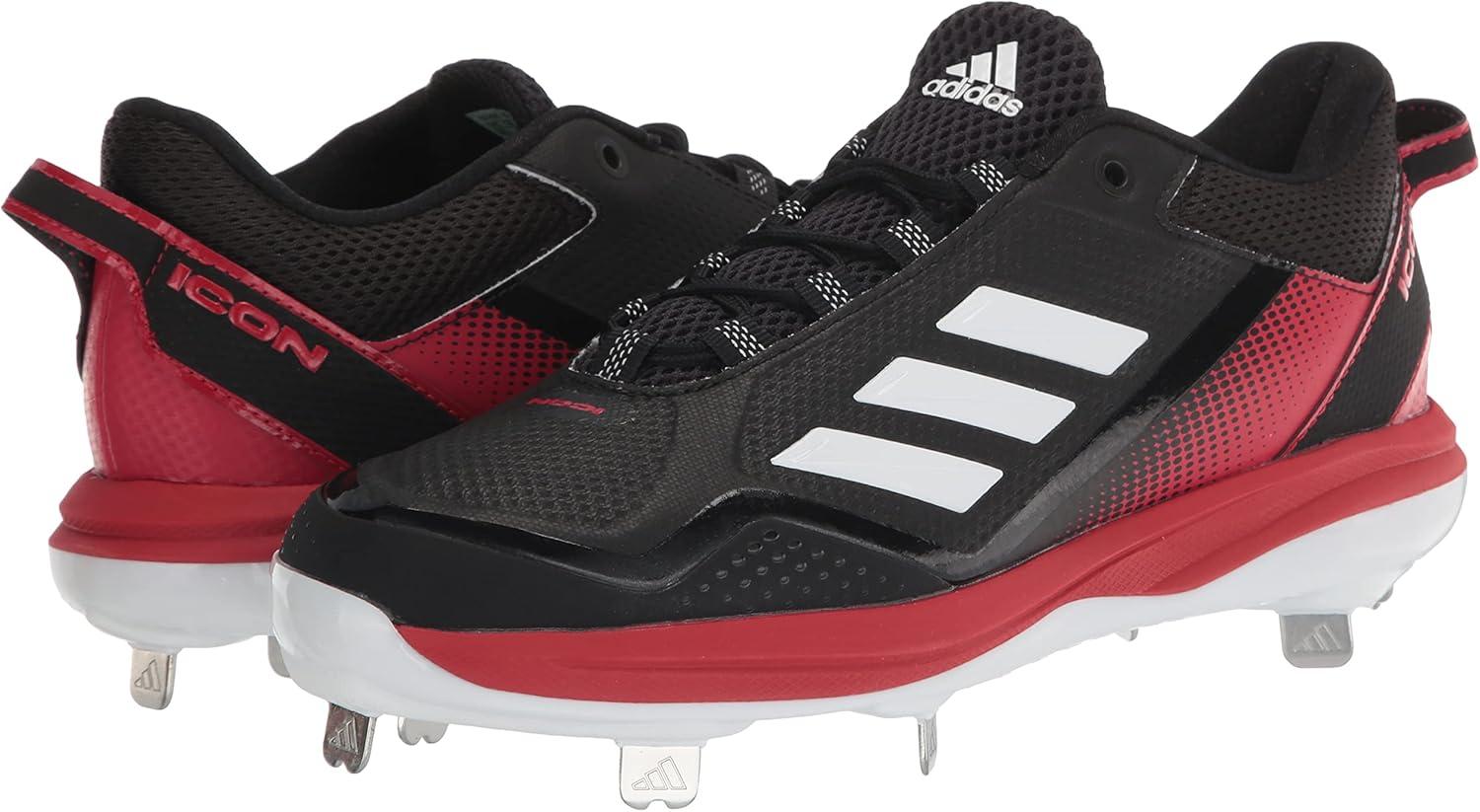 image:imageAdidas Mens Icon 7Baseball ShoeBlackWhiteTeam Power Red