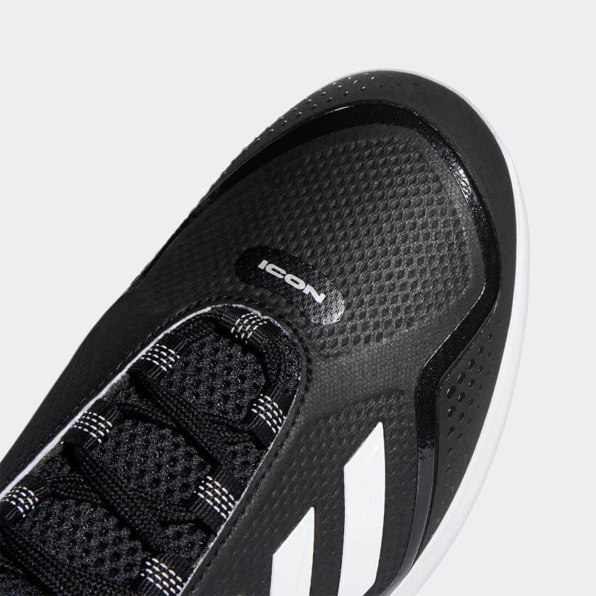 image:imageAdidas Mens Icon 7Baseball ShoeWhiteBlackSilver Metallic