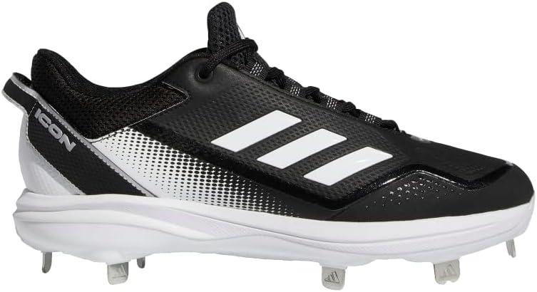 image:imageAdidas Mens Icon 7Baseball ShoeWhiteBlackSilver Metallic