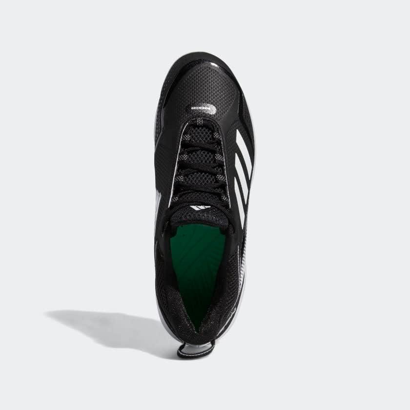 image:imageAdidas Mens Icon 7Baseball ShoeWhiteBlackSilver Metallic