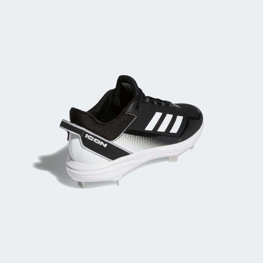 image:imageAdidas Mens Icon 7Baseball ShoeWhiteBlackSilver Metallic