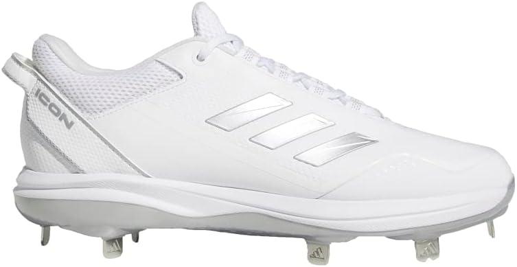 image:imageAdidas Mens Icon 7Baseball ShoeWhiteSilver MetallicSilver Metallic