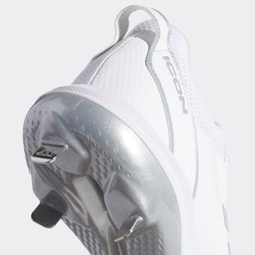 image:imageAdidas Mens Icon 7Baseball ShoeWhiteSilver MetallicSilver Metallic