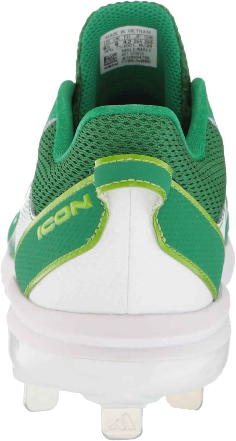 image:imageAdidas Mens Icon 7Baseball ShoeWhiteTeam GreenTeam Semi Sol Green