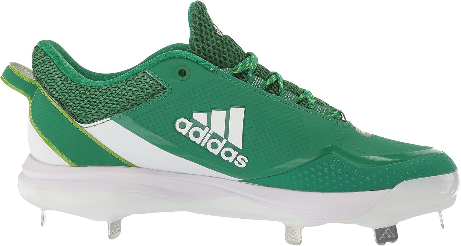 image:imageAdidas Mens Icon 7Baseball ShoeWhiteTeam GreenTeam Semi Sol Green