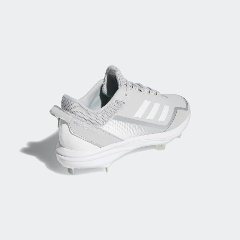 image:imageAdidas Mens Icon 7Baseball ShoeWhiteTeam Light GreySilver Metallic