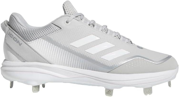 image:imageAdidas Mens Icon 7Baseball ShoeWhiteTeam Light GreySilver Metallic