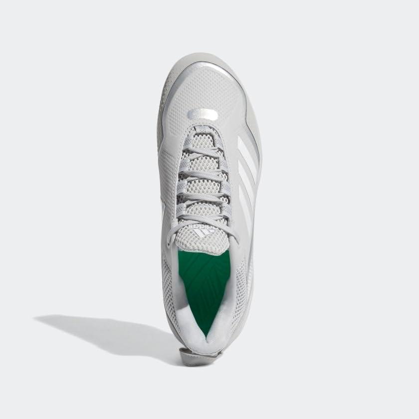 image:imageAdidas Mens Icon 7Baseball ShoeWhiteTeam Light GreySilver Metallic