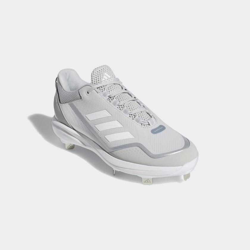 image:imageAdidas Mens Icon 7Baseball ShoeWhiteTeam Light GreySilver Metallic