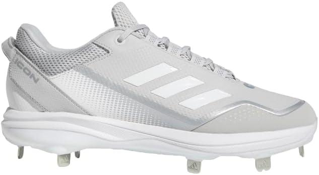 image:imageAdidas Mens Icon 7Baseball ShoeWhiteTeam Light GreySilver Metallic