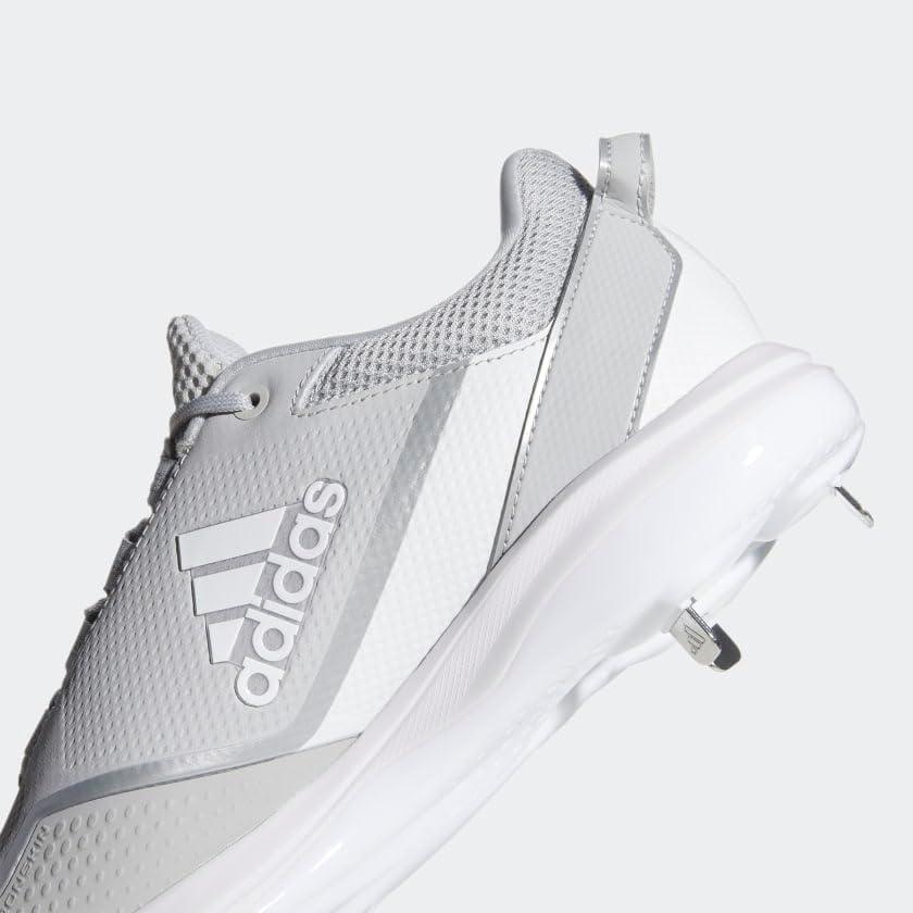 image:imageAdidas Mens Icon 7Baseball ShoeWhiteTeam Light GreySilver Metallic