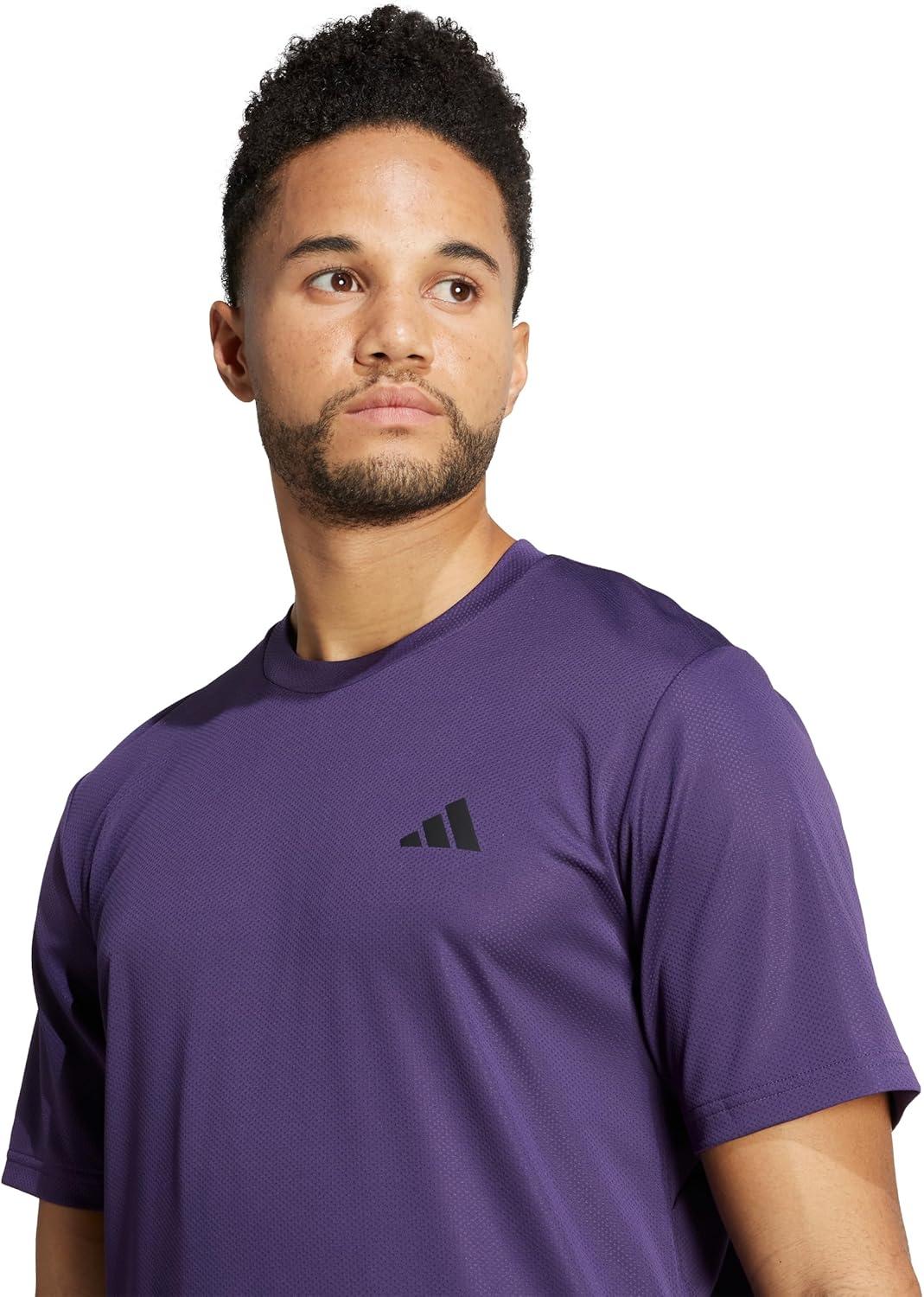 image:imageAdidas Mens Train Essentials TShirtAurora PlumBlack