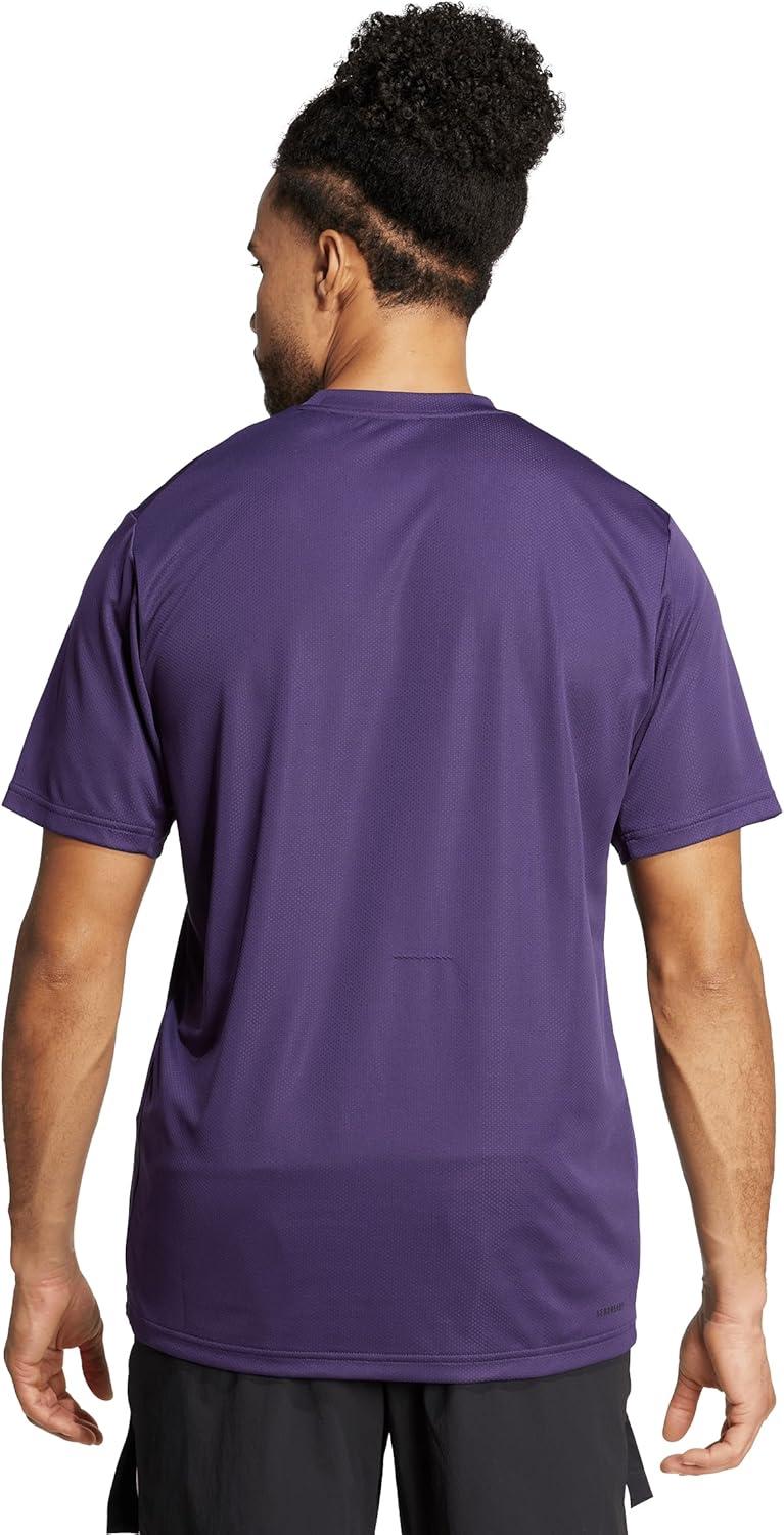 image:imageAdidas Mens Train Essentials TShirtAurora PlumBlack