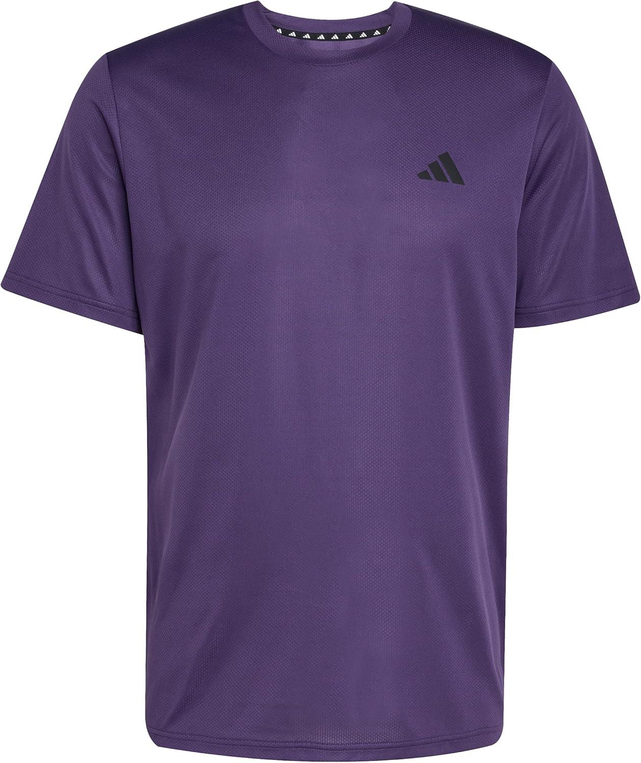 image:imageAdidas Mens Train Essentials TShirtAurora PlumBlack