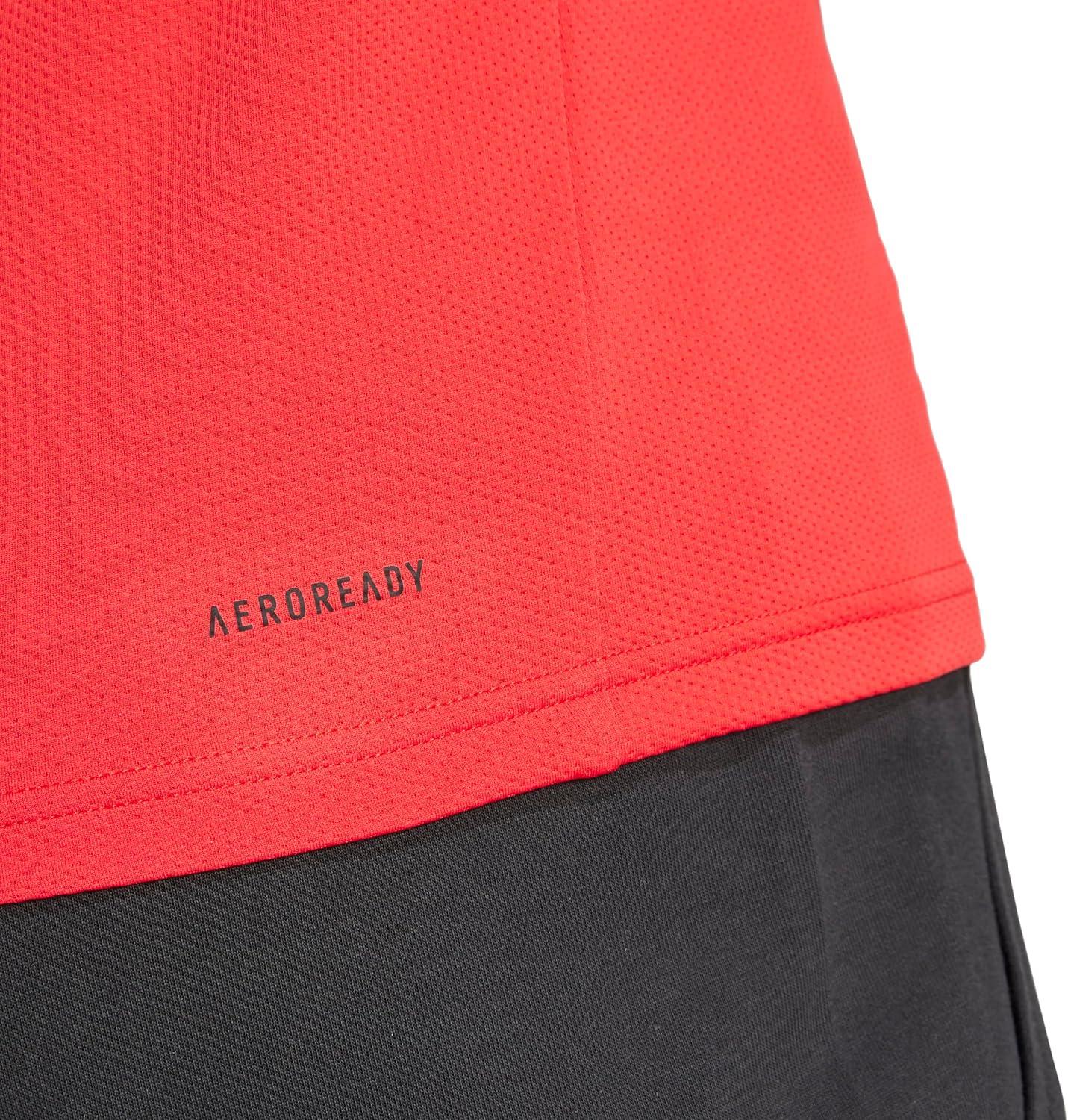 image:imageAdidas Mens Train Essentials TShirtLucid RedBlack